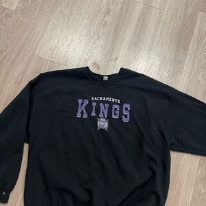 Gildan Black and Purple Sacramento Kings Crewneck Sweater